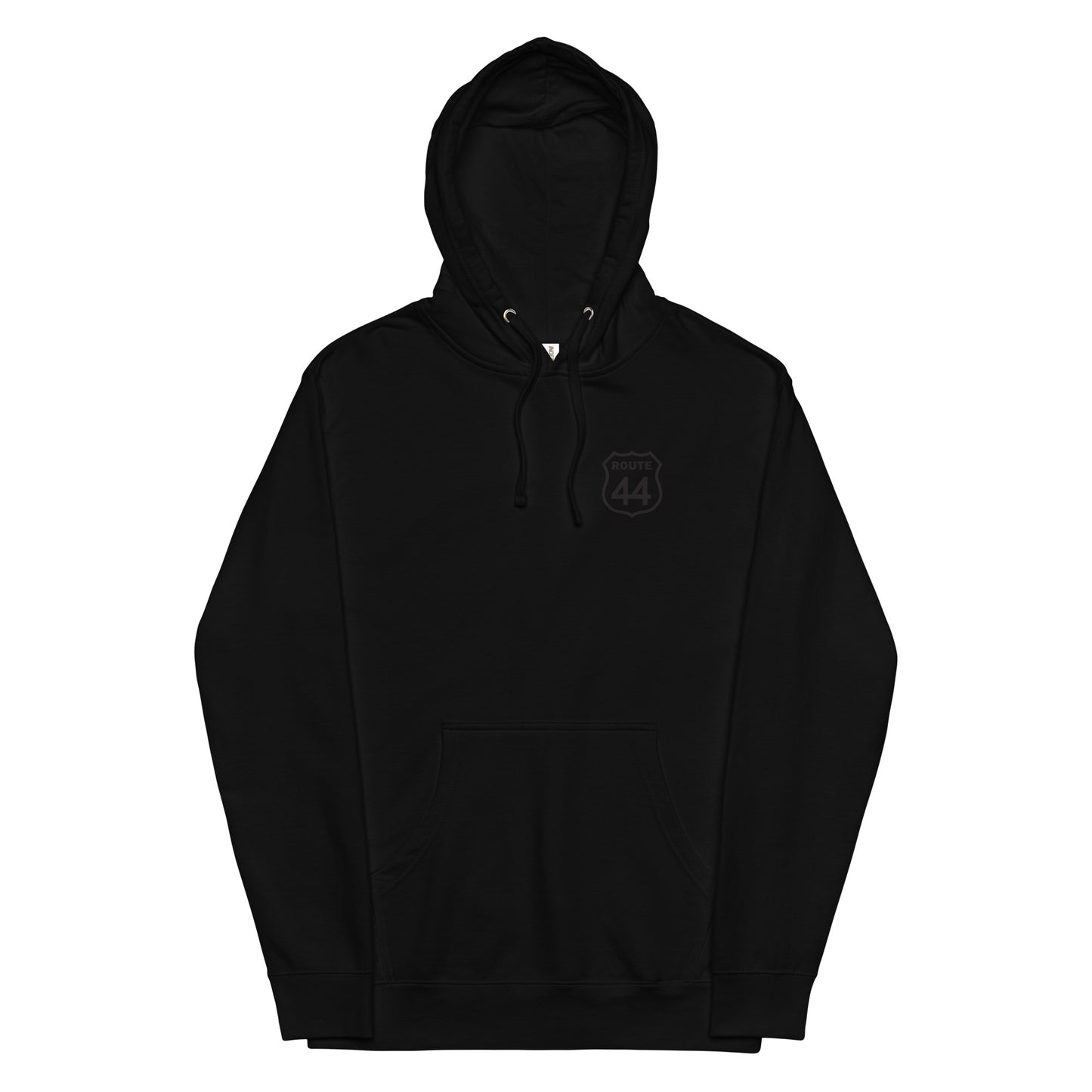 Unisex Midweight Hoodie with Black Logo